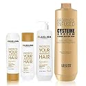 Cysteine System Curl Softening Smoothing Treatment and Keratin Daily Care Shampoo & Conditioner 4PCS Set Professional Results Straightens and Smooths