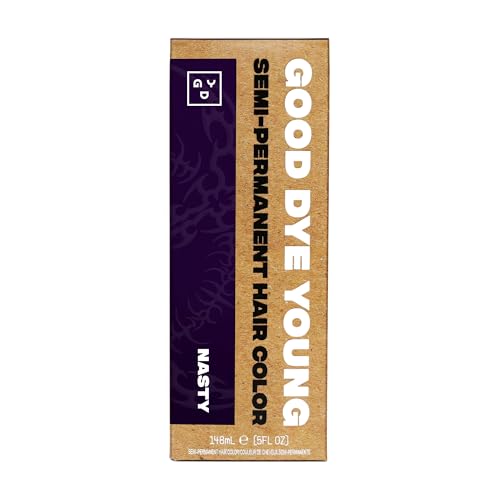 Good Dye Young x Rico Nasty Purple Semi-Permanent Hair Dye, Vegan and Cruelty-Free, Semi-Permanent Hair Color (Deep Purple, 5FL OZ)