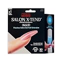 KISS Salon X-tend, Press-On Nails, Nail glue included, Tone', Medium Pink, Long Size, Coffin Shape, Includes 30 Nails, 5Ml Led Soft Gel Adhesive, 1 Beauty & Personal Care KISS