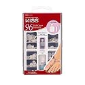 KISS 96 Full Cover Toenails Kit, Long Lasting Fake Nails, DIY Home Manicure Set with Pink Gel Nail Glue 3 g / 0.11 oz. and 96 Fake Toenails in 12 Beauty & Personal Care KISS