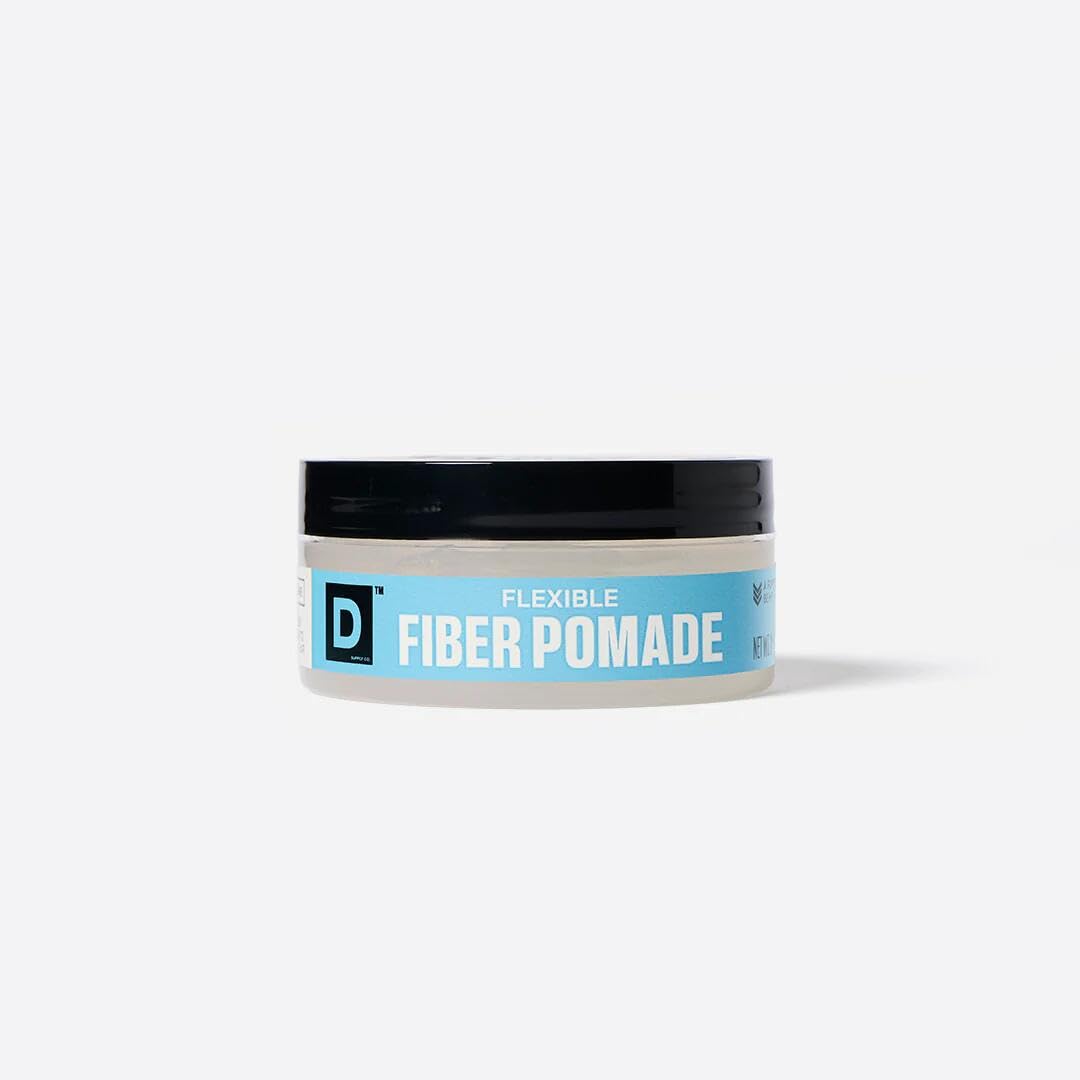 Duke Cannon Supply Co. Flexible Fiber Pomade - 2 oz - Strong Hold, No Shine, Water-Based for Easy Washout, Textured & Pliable Finish for Shorter