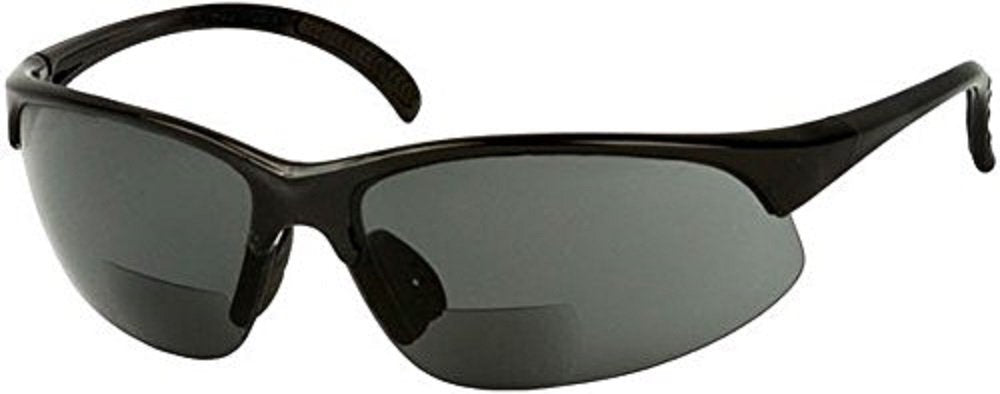 Pink Ribbon Shades Sport Wrap Bifocal Sunglasses - Outdoor Reading/Activity Sunglasses (Black, 1.75 x)