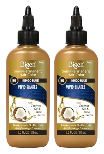 Bigen Semi-Permanent Haircolor #Ib3 Indigo Blue 3 Ounce (88ml) (2 Pack)