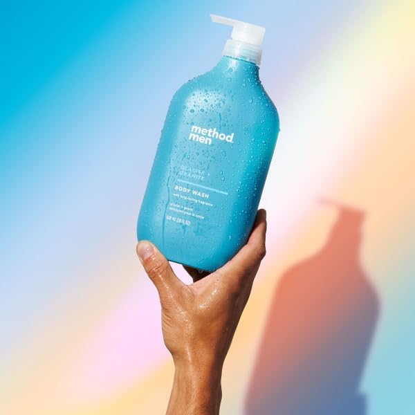 Method Men Body Wash, Glacier and Granite, Paraben and Phthalate Free, Quick-Lathering Cleansers, Cruelty Free, 28 oz
