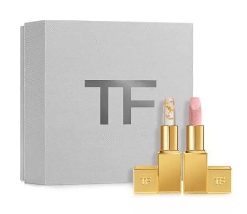 Tom Ford Soleil Lip Duo - Soleil Lip Blush (pink) and Sunlit Rose Lip Balm (rosy) Full Size.
