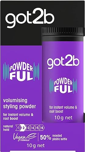 Schwarzkopf got2b Powder'ful Volume Unisex Root Hair Styling Powder, For Instant Volume and Root Boost, Vegan, 10g