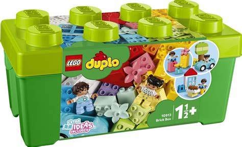 LEGO DUPLO Classic Brick Box 10913, Toddler Building Set with Storage, Car & Number Bricks, Fun Learning Playset Gift for Boys & Girls 18+ Months