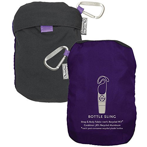 ChicoBag rePETe Water Bottle Sling w/Strap, Carabiner Clip, Built-In Pouch, & Convenient Pockets | Eco-Conscious | Perfect for Walks, Hikes, Outdoor