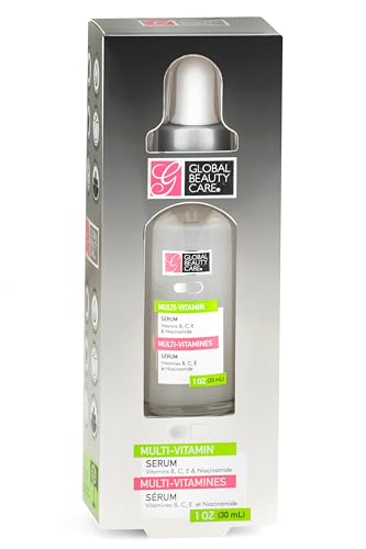 Global Beauty Care Multi-Vitamin Facial Serum with Vitamins B, C, E & Niacinamide - Hydrate, Revitalize, 1.7 fl oz