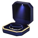 Joy.Box Luxury Bracelet Box, Velvet Jewelry Bangle Box Storage Case Organizer Holder with LED light for Jewelry Display Proposal Engagement Wedding…