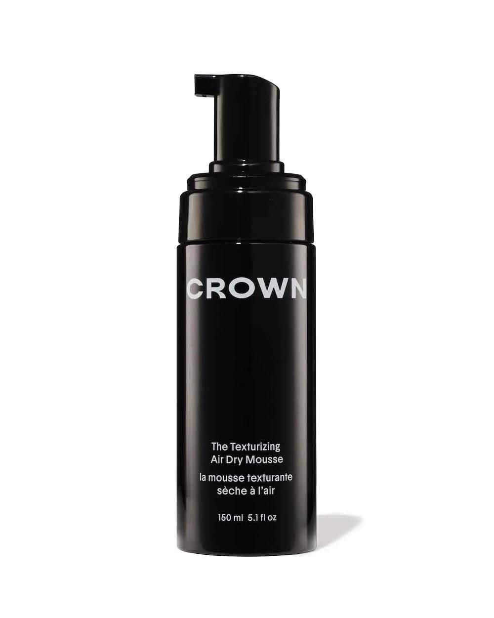 CROWN AFFAIR The Texturizing Air Dry Hair Mousse, 5.1 Fl Oz (Pack of 1), Black