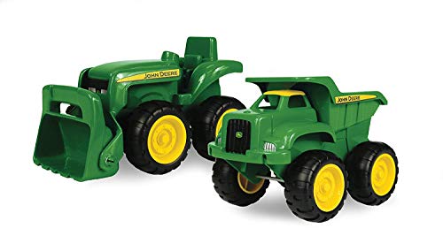 TOMY John Deere Vehicle Set - Includes Dump Truck Toy and Tractor Toy with Loader - Kids Outdoor Toys - Kids Construction and Sandbox Toys - 6 Inches…