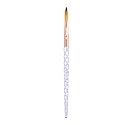 Kiara Sky Acrylic Brush #10 - Clear | 100% Pure Kolinsky | Crystal Cut Handle and Acetone Resistant