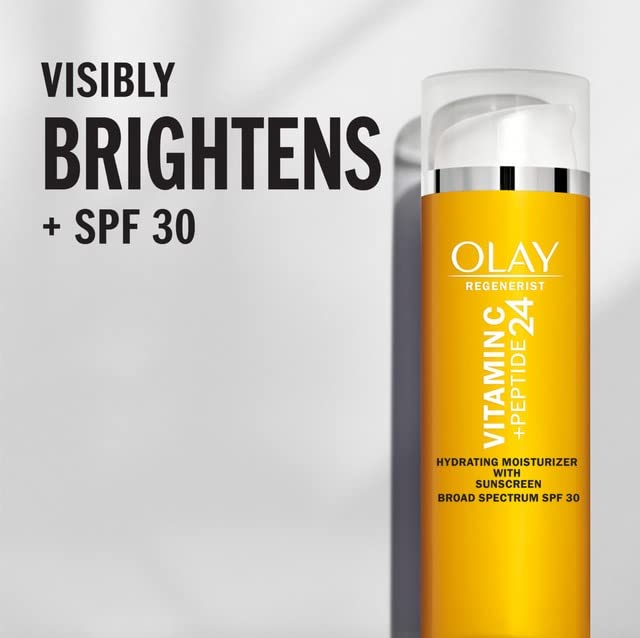 Olay Super Cream with Sunscreen SPF 30, Trial Size, Lightweight Face Moisturizer with Sun Protection, 5-in-1 Skin Care Benefits - Hydrating