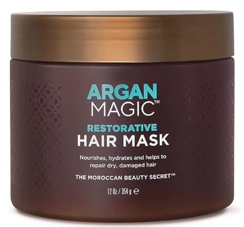 Argan Magic Restorative Hair Mask - Protein Rich Conditioning Hair Mask that Hydrates, Restores And Repairs Damaged Hair | Made in USA, Paraben Free