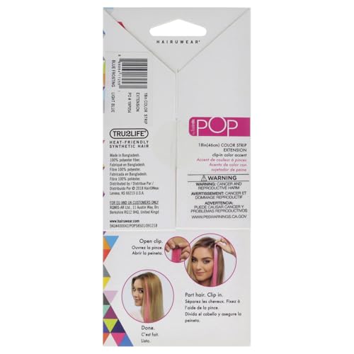 Hairdo Pop Color Strip Extension Blue Frosting