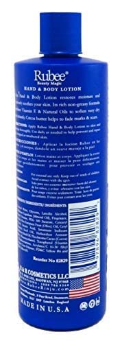 RUBEE Body & Hand Lotion - Pack of 3 Non-Greasy Lotion for Women & Men - 16 Oz Cacao Butter Lotion for Extremely Dry Skin - Vitamin E Daily