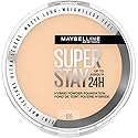 Maybelline Super Stay Up to 24HR Hybrid Powder-Foundation, Medium-to-Full Coverage Makeup, Matte Finish, 128, 1 Count