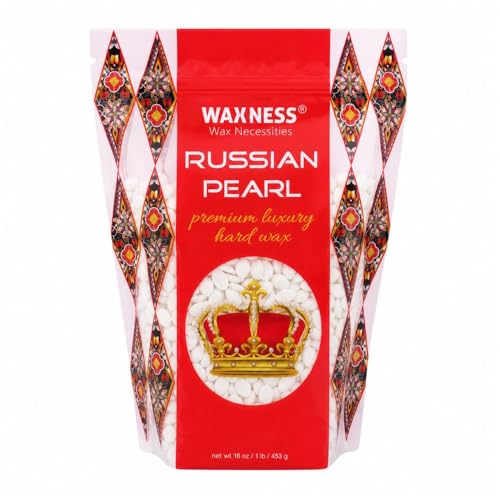 Waxness Russian Pearl Hard Wax Beads 1 lb (453 g) - Rosin-Free Stripless Hard Wax with Creamy Texture and Skin Visibility, Professional Use - Made in Beauty and Personal Care Wax Necessities Default Title