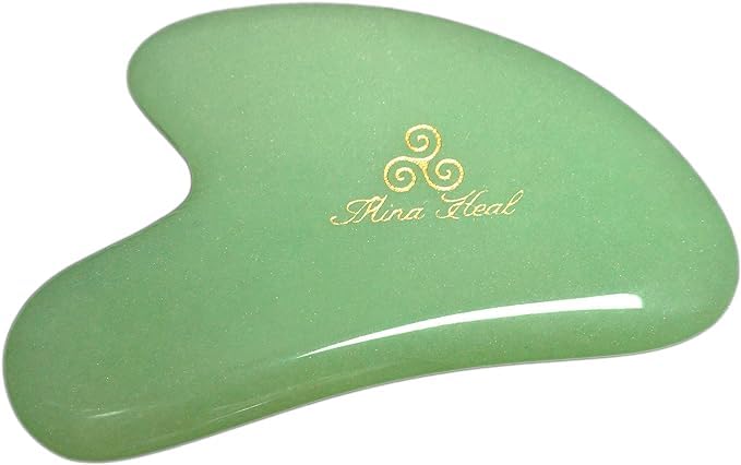 Jade Gua Sha Facial Tool - Guasha Face Massage Tool Lymphatic Drainage Massager, Face Sculpting Tool for Facial Lifting & Tightening, Anti-Wrinkles