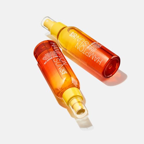 Hampton Sun SPF 30 Silk Body Oil Weightless Velvety-Smooth Sunscreen Dry Oil Non-Greasy Matte Finish Anti-Aging Hydration with Hyaluronic Acid +