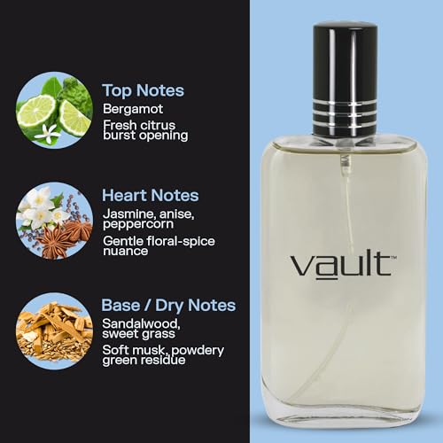 PB ParfumsBelcam Vault Eau De Toilette Spray for Men – Bold Fresh Musk with Bergamot, Sandalwood & Sweet Grass Notes, Long-Lasting Masculine Fragrance