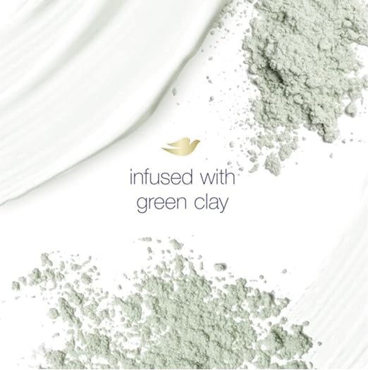Dove Purifying Detox with Green Clay Bar Soap, 3.75 oz, Pack of 6