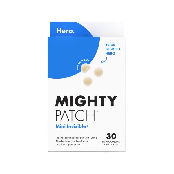 Hero Cosmetics Mighty Patch Mini Invisible+ Acne Pimple Patches, 30 Ct Beauty and Personal Care Mighty Patch Default Title