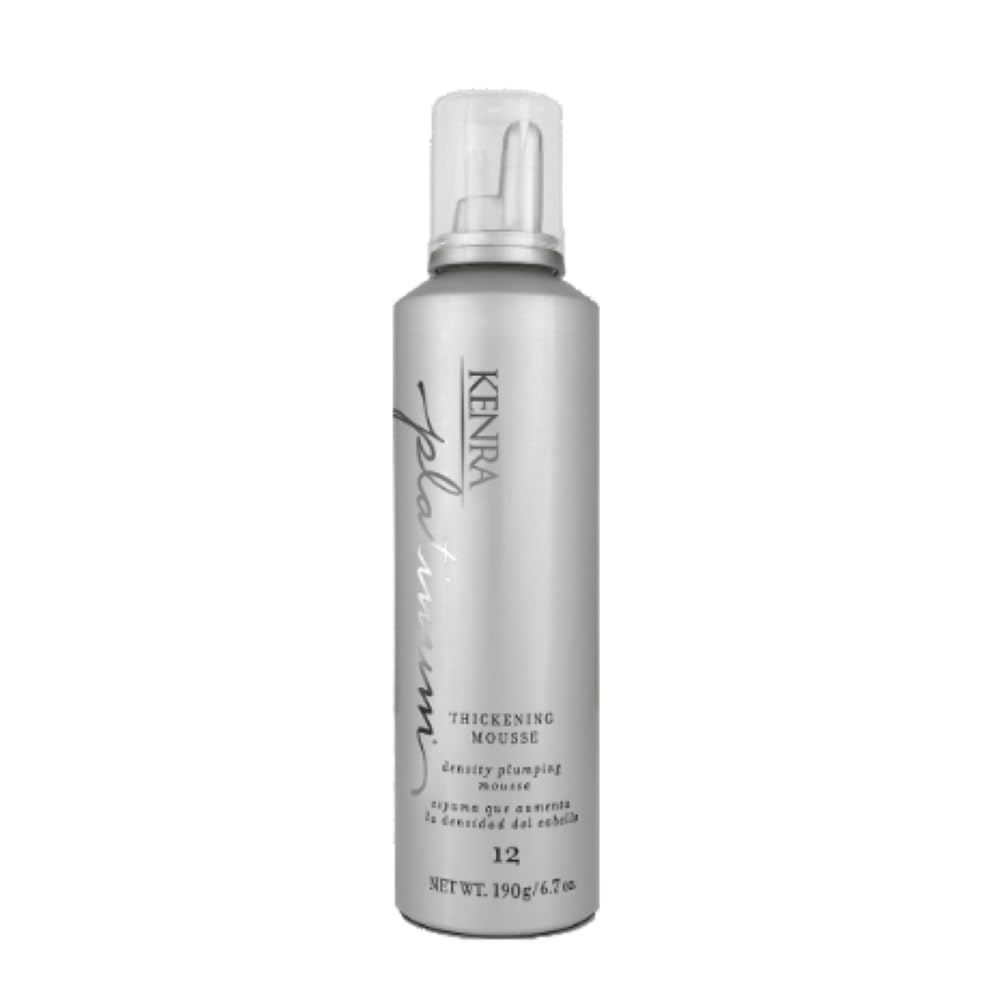 Kenra Platinum Thickening Mousse 12 | Volumizing Styler | Adds Fullness & Body | Humidity Protection Up To 48 hours | Desity Plumping up tp 150% |