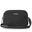 Bella Taylor Simple Crossbody Purse for Women, Small Shoulder Handbag, Quilted Vintage Black Microfiber