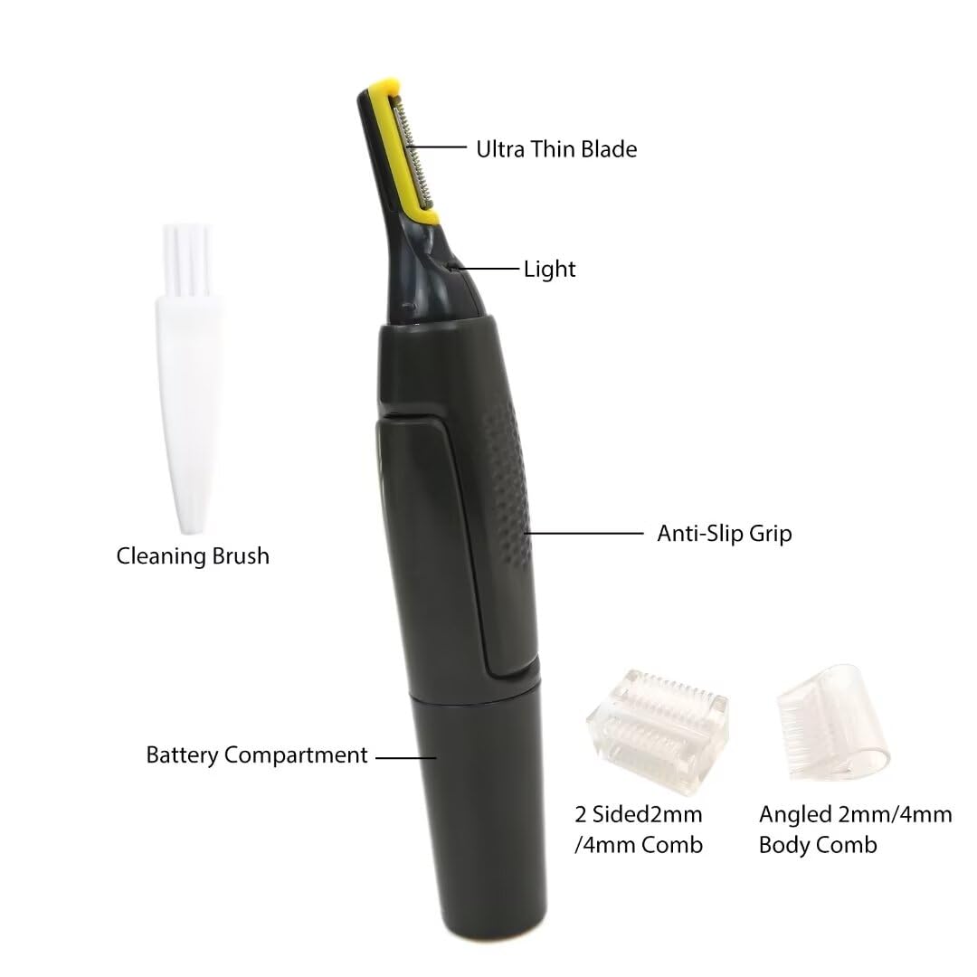 USonline911 Electric Nose Hair Trimmer Shaver Clipper for Men Women Ear Neck Eyebrow Trimmer Shaver Man Clean Trimer Razor 2 x Brush Heads & 1 x Hair Beauty and Personal Care USonline911