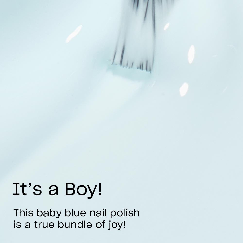 OPI Nail Lacquer It’s a Boy! | Opaque Soft Blue Crème Chip Resistant Nail Polish | Fast Drying, Streak Free