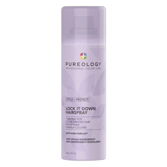 Pureology Style + Protect Lock It Down Hairspray for Color-Treated Hair, Maximum Hold, 11 Ounce