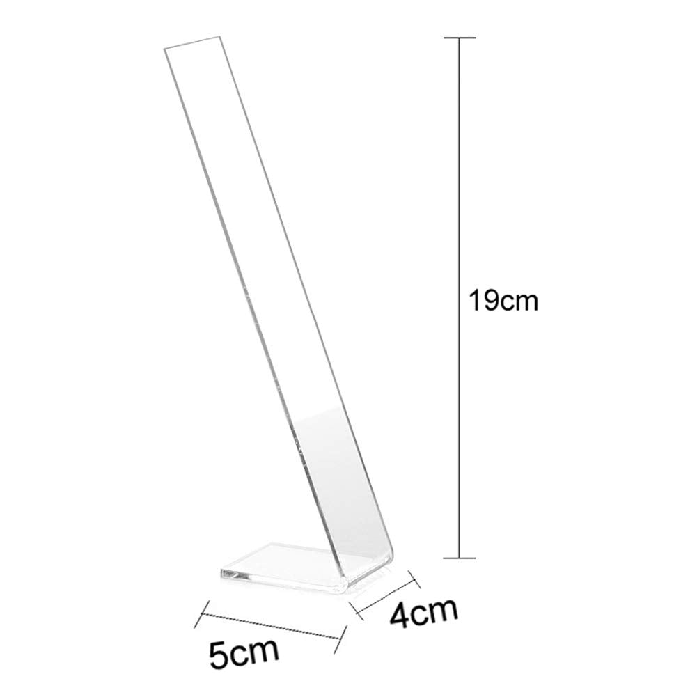 lasenersm 4 Pieces Clear Acrylic Hair Clip Display Stand L-Shaped Hairpin Display Holder Barrette Display Stand Holder Hair Clip Organizer Stand