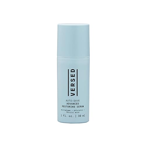 Versed Auto-Save Advanced Restoring Face Serum - Natural Microalgae Firms and Lifts Skin - Powerful Antioxidant Vitamin C Skin Serum to Restore