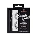 Eylure Line & Lash Kit, 2-in-1 Lash Black Glue Eyeliner and False Lashes, Faux Mink Wispy