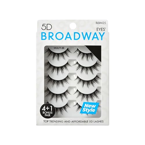 Broadway Eyes Strip False Eyelashes Multipack Fake Eyelashes Natural to Dramatic Look Lash Set 5 Pairs (21)