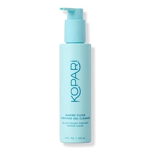 Kopari Marine Clean Purifying Gel Cleanser, Infused with Amino Acids & Vitamin B5, Dual-Action Gel-to-Foam Cleanser, Gentle and Nourishing, 5 oz | New