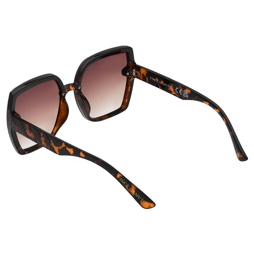 Vince Camuto Women's VC1064 Oversized 100% UV Protective Square Sunglasses. Luxe Gifts for Her, 62 mm, Tortoise