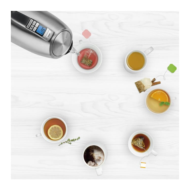 Cuisinart PerfecTemp 1.7-Liter 1500-Watt Stainless Steel Cordless Programmable Kettle with Six Presets, Stay-Cool Handle, & 360-Degree Swivel Power…