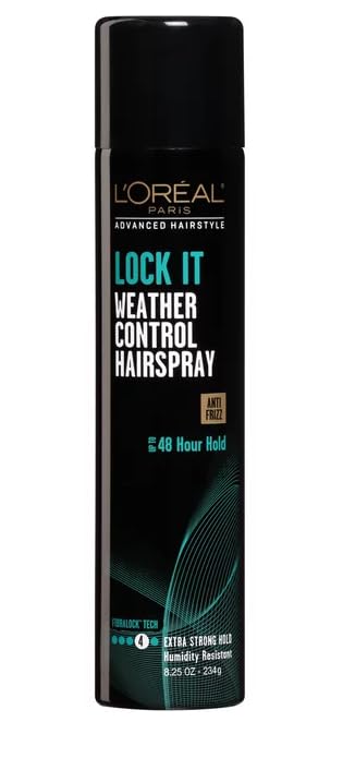 L'Oreal Advanced Hairstyle Lock It Weather Control Hair Spray Extra Strong Hold 8.25 oz (Pack of 2)