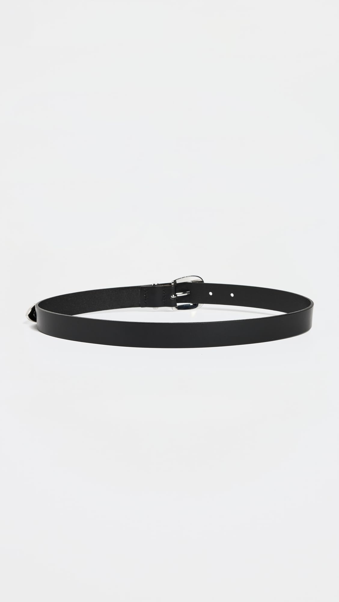 Madewell Women's Skinny Leather Western Belt, True Black, Large