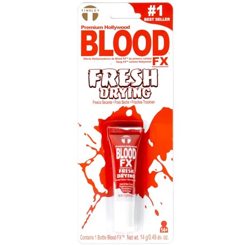 Blood FX - Fresh Drying Fake Blood for Special Effects, Realistic Non-Staining Washable Blood for Halloween, Theater, Cosplay, and Film Makeup