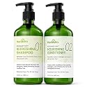 Herbishh Rosemary Mint Shampoo & Conditioner Set (16.23 fl. oz Each), Clarifying Shampoo for Oily Hair, Helps Remove Oil & Residue, Nourish Smooth