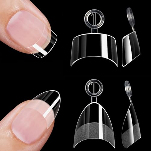 HWHUNO 480Pcs Extra Short Half Cover Almond & Tapered Square Nail Tips Beauty and Personal Care HWHUNO Default Title