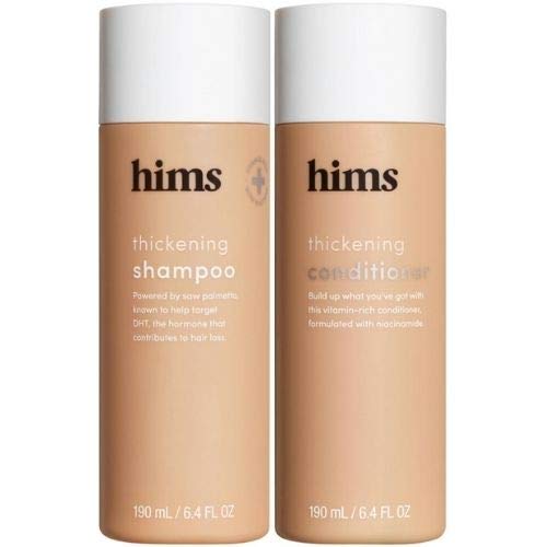 Hims Thickening Shampoo and Conditioner Set. 6.4 Fl Oz. Supports Hair Growth & DHT Targeting. Adds Volume + Moisture. Formulated Saw Palmetto +