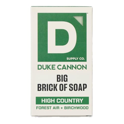 Duke Cannon Supply Co. Extra Large Big Brick Bar Soap - Men's Triple-Milled Bar Soap with Masculine Scents - Forest Air + Birchwood - All Skin Types