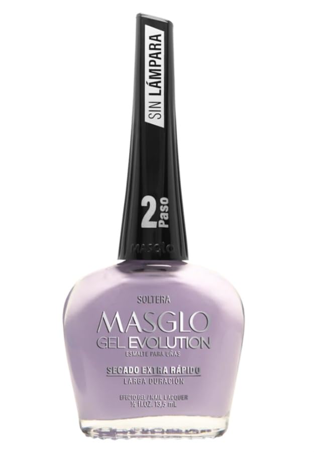 MASGLO GEL EVOLUTION Nail Polish Gel Effect, No UV/Led Lamp, Duration Up to 12 days, 3 PCs -Base, Esmalte Color, Brillo - Efecto Gel sin necesidad de Beauty & Personal Care MASGLO