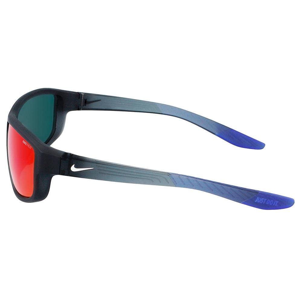 Nike Brazen Fuel Rectangular Sunglasses, Matte Dark Grey/White, 62/14/130