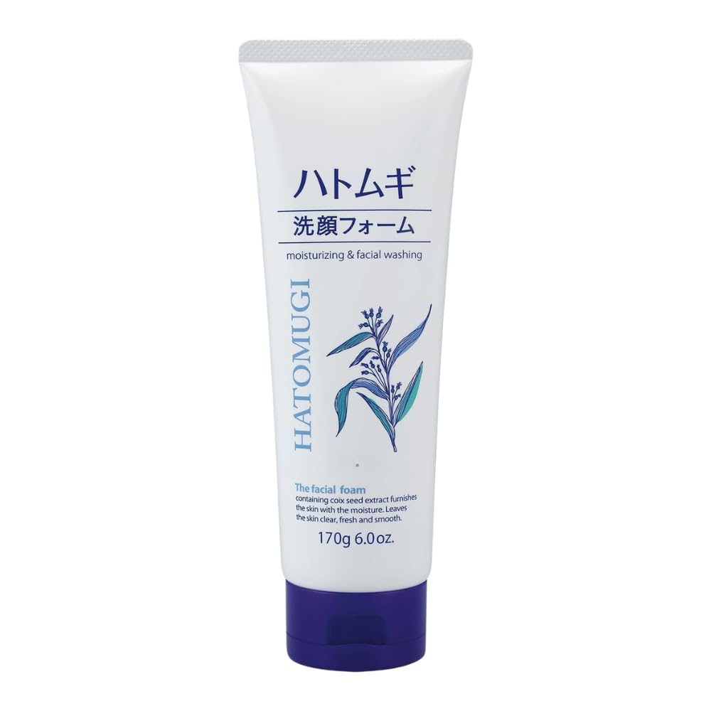 TokyoSuperSale Hatomugi Face Wash Foam 170 g/6.0 oz, Kumano Yushi, Reihaku, Made in Japan